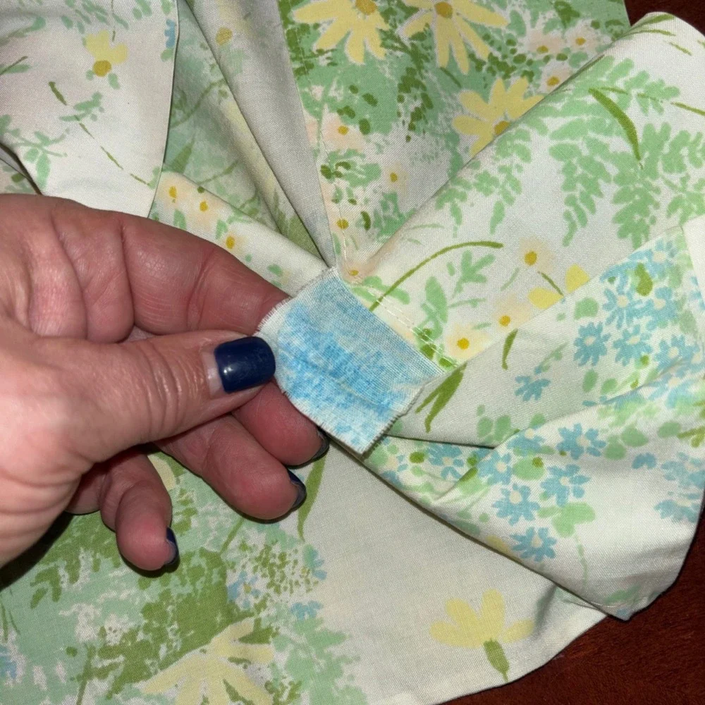 Vintage | Springmaid Wondercale‎ 4 Piece Twin Sheet Set | Green Yellow Daisy